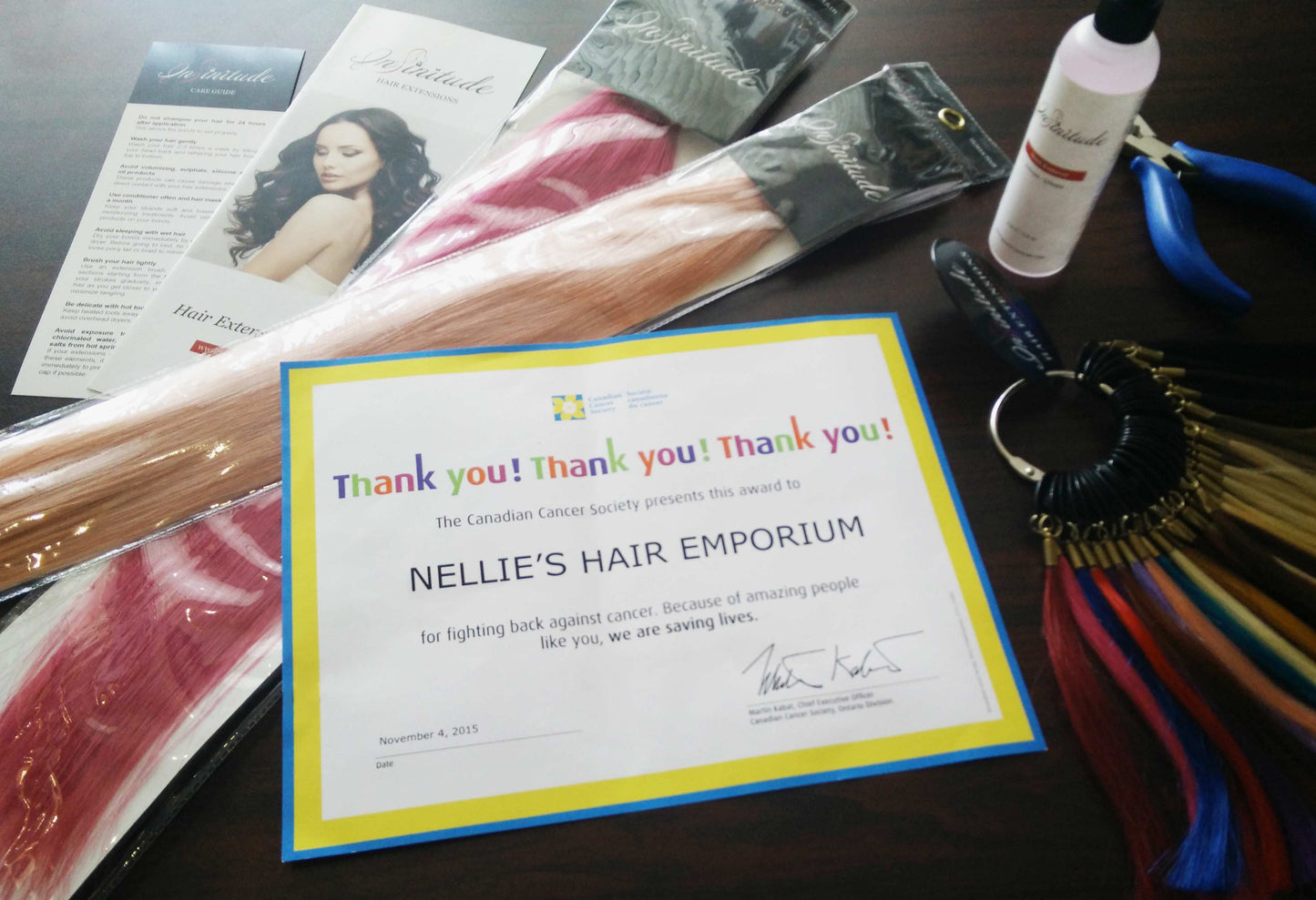 Infinitude Donates Pink Extensions to the Canadian Cancer Society