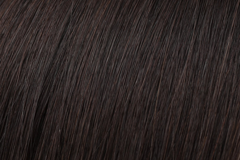 Seamless Clip-In Extension: Darkest Brown #2